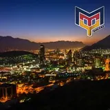 Anochecer en la zona metropolitana de Monterrey visto desde el Cerro del Obispado