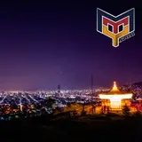 Paisaje nocturno de la ciudad de Monterrey vista desde el cerro del obispado