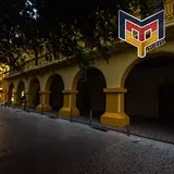 Vista de un pasillo museo metropolitano de Monterrey