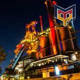 Horno3 del Parque Fundidora de Monterrey, Nuevo León. Fotografía nocturna