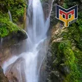 Cascada 'El Cielo' al final del recorrido por el parque La Estanzuela de Monterrey, Nuevo León